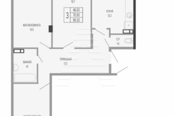 3-к квартира, 81 м², 16/17 эт.